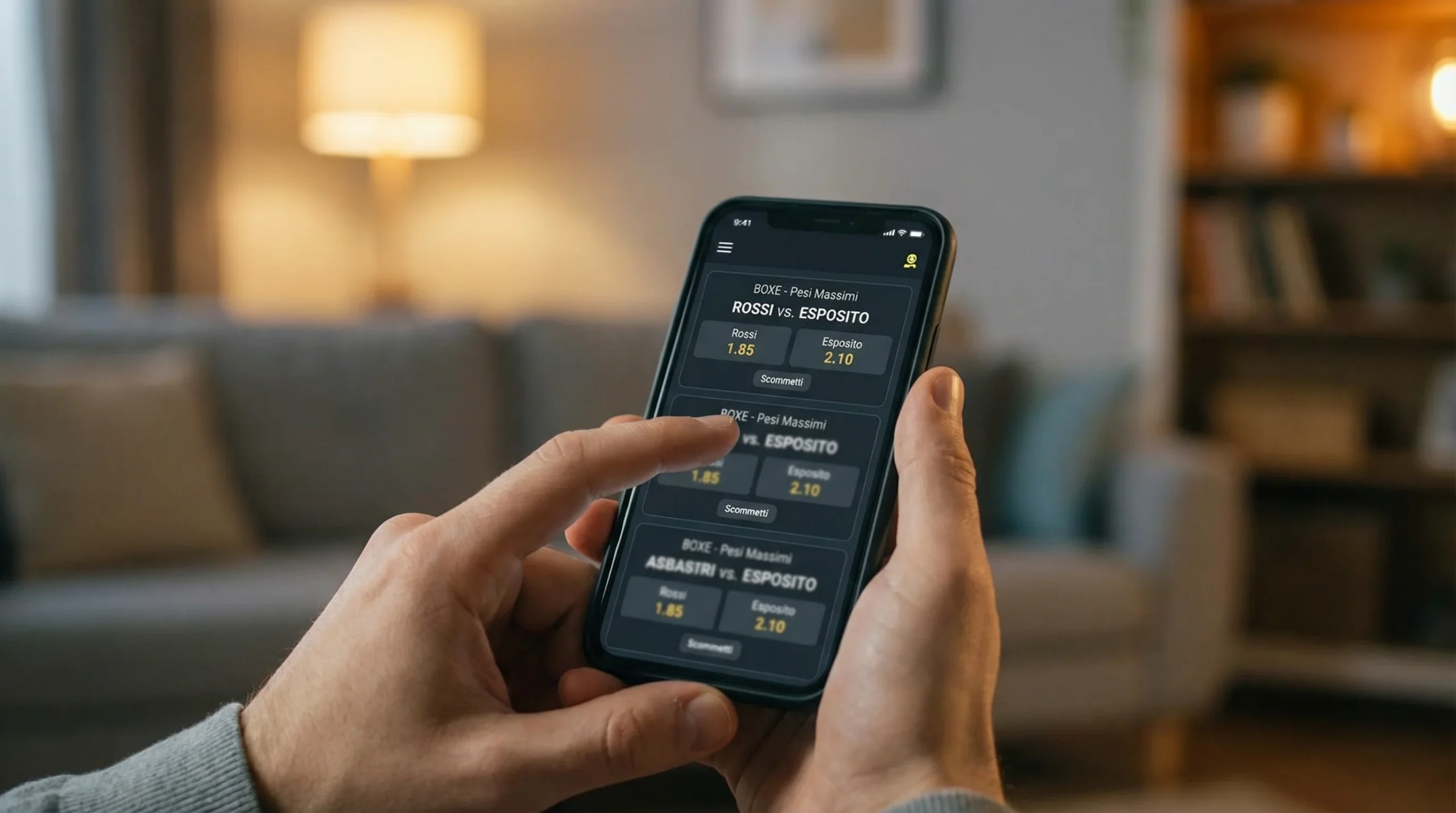 Quote decimali per scommesse boxe visualizzate su schermo